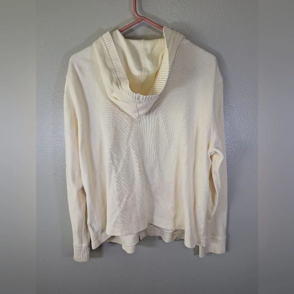 Liz Claiborne hooded zip up jacket cream size PL